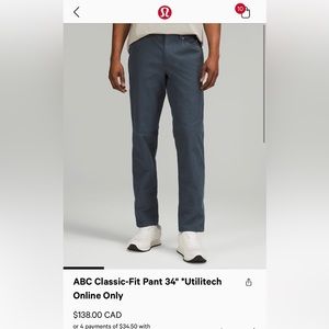 Lululemon ABC Pants Size 32